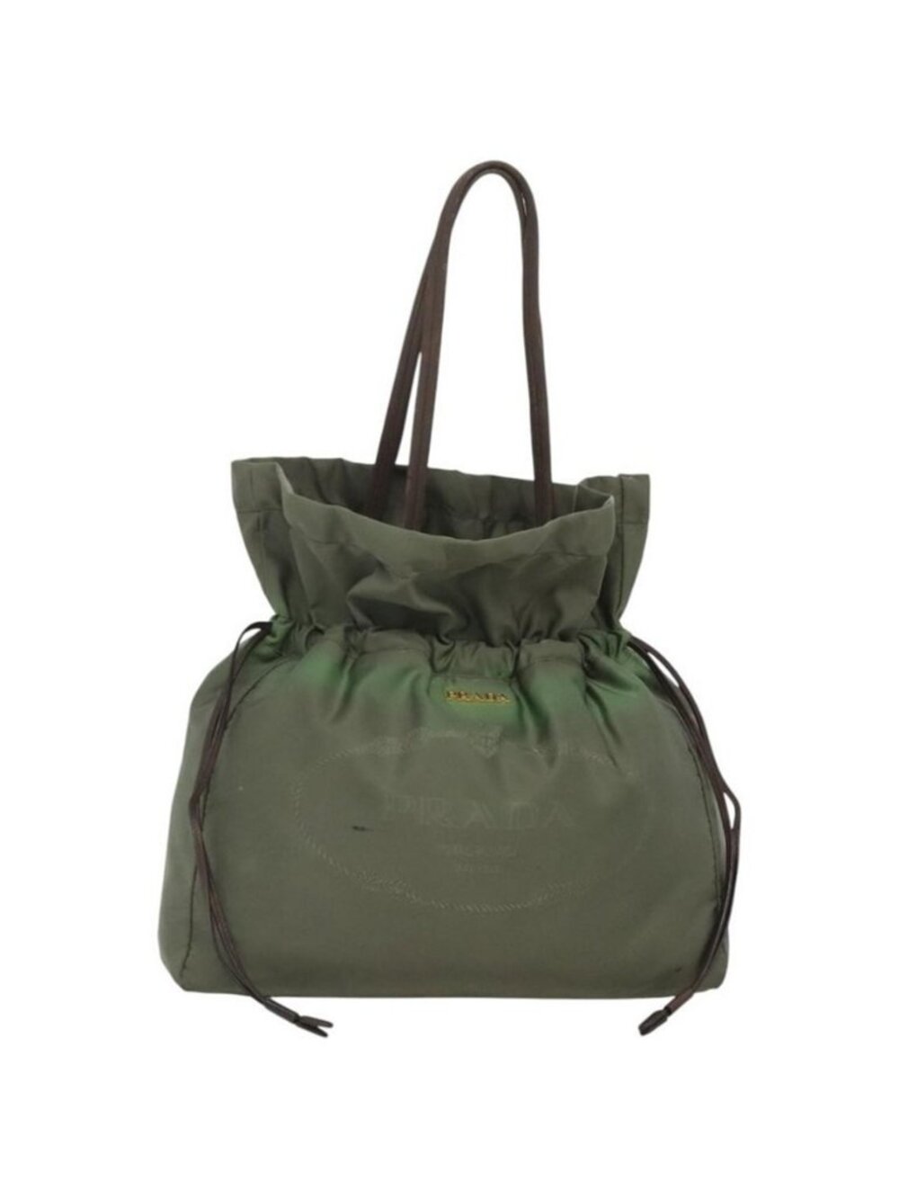 Authentic PRADA Shoulder Bag Nylon Khaki